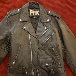 Men's Leather Biker Jacket FMC Size 40